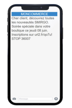 Opération de SMS-ing COMMERCE par Torgan Corp