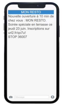 Opération de SMS-ing PROSPECTION par Torgan Corp